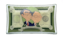 Load image into Gallery viewer, Berkshire Hathaway Glass Plate by Peggy Karr - Warren Buffett and Charlie Munger - Wall Street Treasures