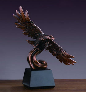 12.5" Eagle on Waves Statue - Wall Street Treasures
