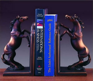 9" Bronzed Horse Bookends - Wall Street Treasures