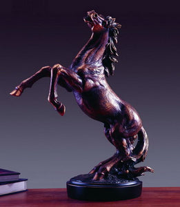 21" Large Rearing Horse Statue - Wall Street Treasures