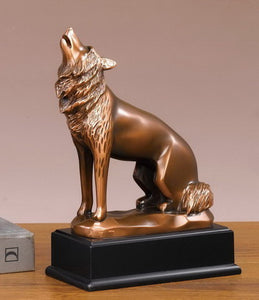 9" Howling Wolf Statue - Wall Street Treasures