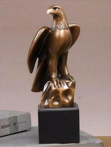 10.5" Perched Eagle Statue - Wall Street Treasures