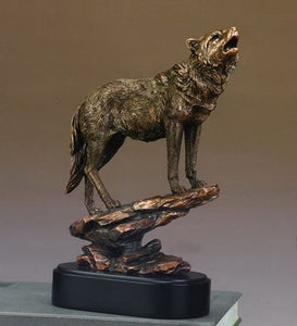 12" Howling Wolf Statue - Wall Street Treasures