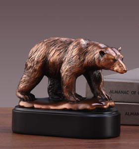 6" Polar Bear Statue | Bronze-Finished Sculpture - Wall Street Treasures