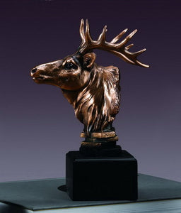 9" Elk Head Statue - Wall Street Treasures