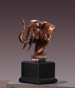 9" Elephant Head Statue - Wall Street Treasures