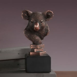 8" Koala Head Statue - Wall Street Treasures