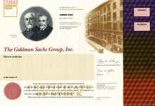 Load image into Gallery viewer, Goldman Sachs Group, Inc. IPO Specimen Stock Certificate - 1999 - Wall Street Treasures
