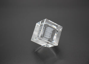 Enron Crystal Paperweight that can "Stand on its Edge" - 2" - Wall Street Treasures
