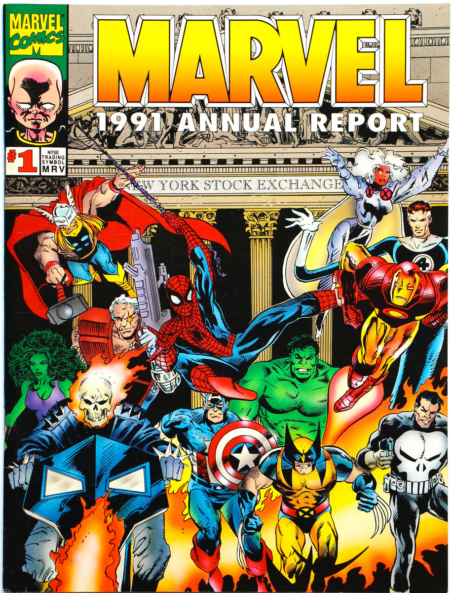 1991 Marvel Comics Annual Report #1 - NYSE - MRV | For Sale – Wall