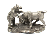 Load image into Gallery viewer, Pewter Bull and Bear Sculpture - Wall Street Treasures