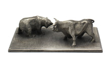 Load image into Gallery viewer, Vintage Pewter Bull and Bear Statue - Wall Street Treasures