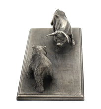 Load image into Gallery viewer, Vintage Pewter Bull and Bear Statue - Wall Street Treasures