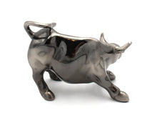Load image into Gallery viewer, Small Wall Street Bull Statue - Pewter - Wall Street Treasures