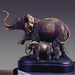 6" Elephant with Baby Statue - Wall Street Treasures