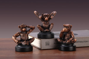 3.5" - 3 Monkeys Statues - Wall Street Treasures