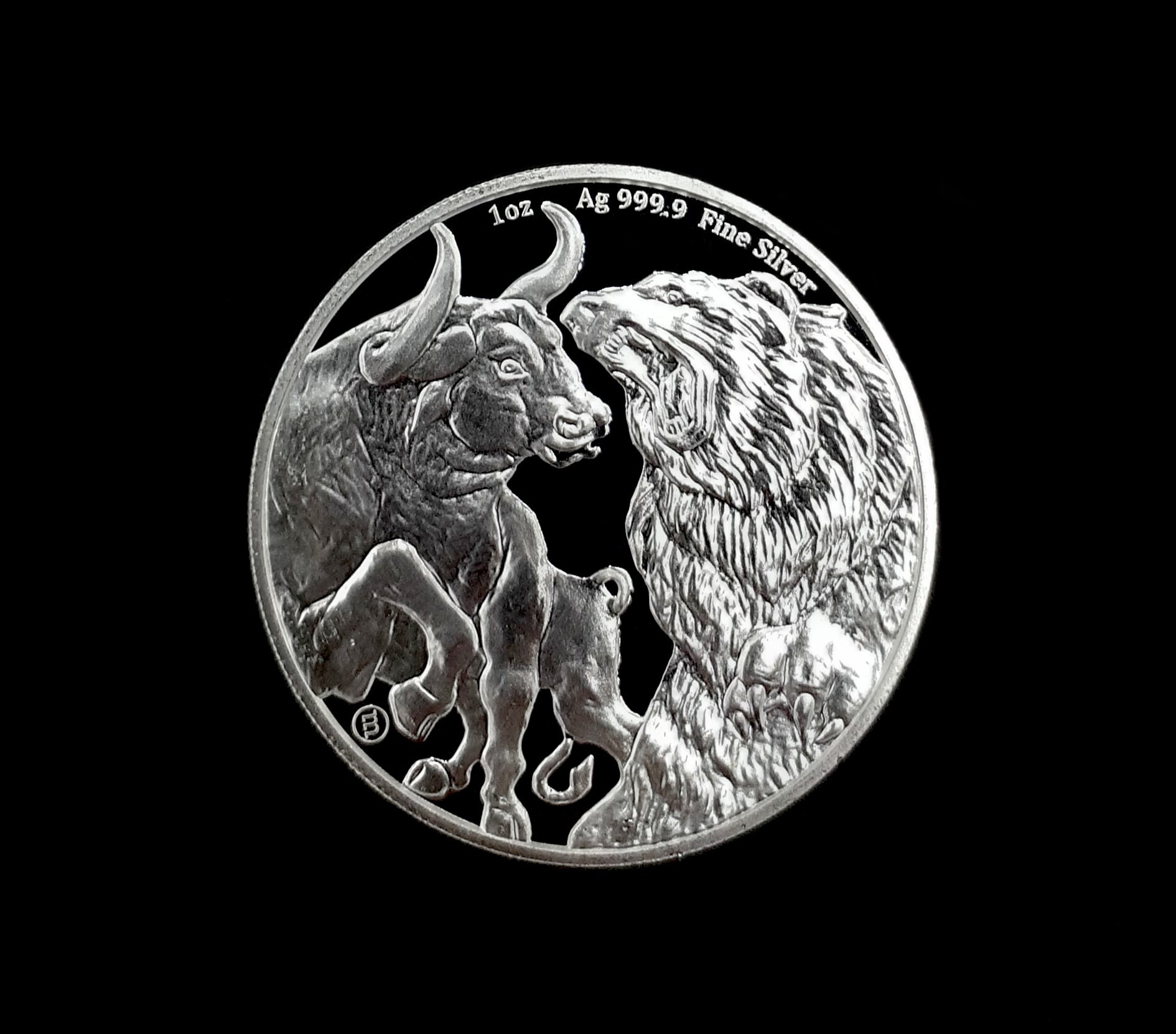 Bull and Bear 1 oz. Silver Coin - Limited Edition - Wall Street Treasures