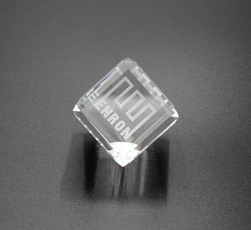 Enron Crystal Paperweight that can 