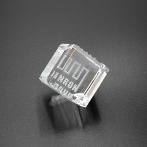 Enron Crystal Paperweight that can "Stand on its Edge" - 1.5" - Wall Street Treasures
