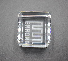 Load image into Gallery viewer, Enron Crystal Paperweight that can &quot;Stand on its Edge&quot; - 1.5&quot; - Wall Street Treasures
