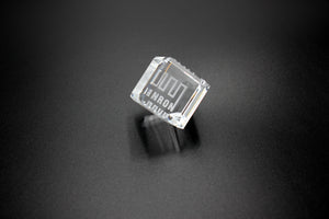 Enron Crystal Paperweight that can "Stand on its Edge" - 1.5" - Wall Street Treasures