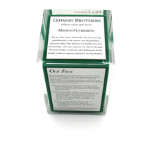 Load image into Gallery viewer, Lehman Brothers Lucite Cube - just before their collapse!
