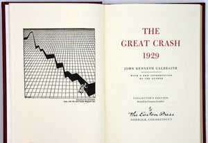 "The Great Crash 1929" by John Kenneth Galbraith - Leather Bound by Easton Press - Wall Street Treasures