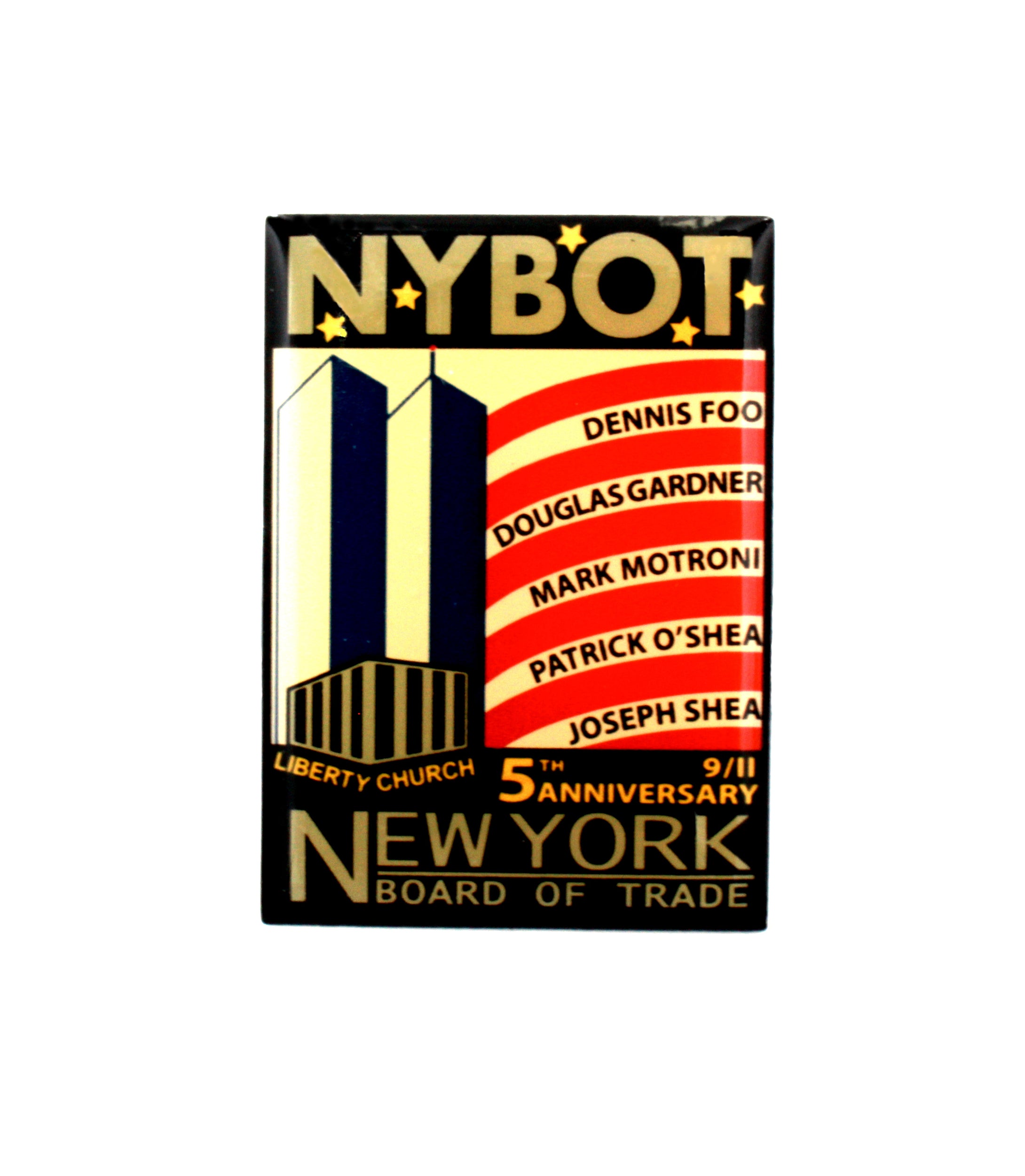 New York Board Of Trade - 5th Anniversary 9/11 - Floor Trader Lapel Pin - NYBOT - Wall Street Treasures