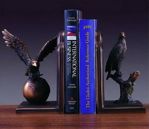 9" Bronzed Eagle Bookends - Wall Street Treasures