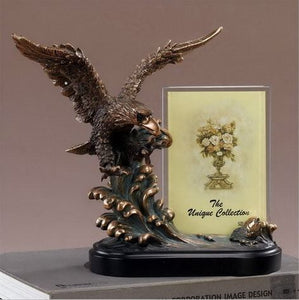 10.5" Eagle Statue with Picture Frame - Wall Street Treasures
