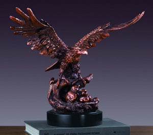 14.5" Eagle with Two Babies Statue - Wall Street Treasures