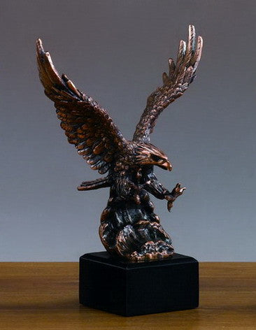 Eagle Over Waves Statue - 3 Sizes - 9.5