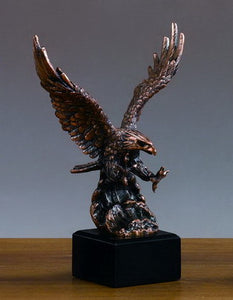 Eagle Over Waves Statue - 3 Sizes - 9.5", 11", 14" - Wall Street Treasures