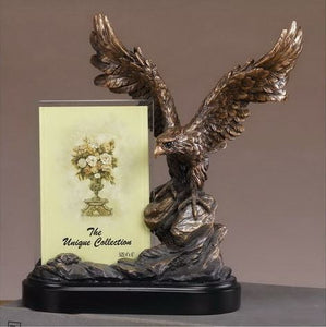 10" Eagle Statue with Picture Frame - Wall Street Treasures