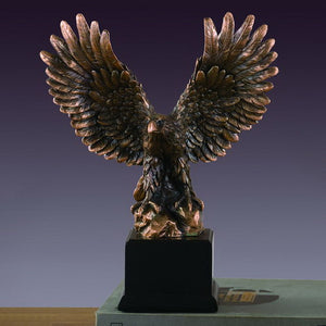 Perched Eagle Statue - 2 Sizes - 6.5" & 12" - Wall Street Treasures