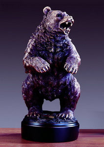 13.5" Bear Standing its Ground Statue - Wall Street Treasures