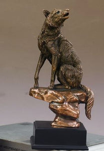 12" Howling Wolf Statue - Wall Street Treasures