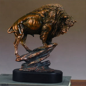 12" Buffalo Statue