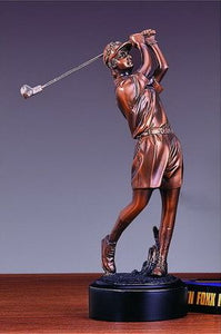 9" Lady Golf Statue - Trophy - Wall Street Treasures