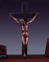 Load image into Gallery viewer, 18&quot; Jesus on Cross Statue - Bronze Finished Sculpture - Wall Street Treasures