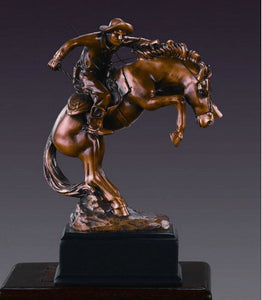 6.5" Western Rodeo Cowboy on Horse Statue - Wall Street Treasures