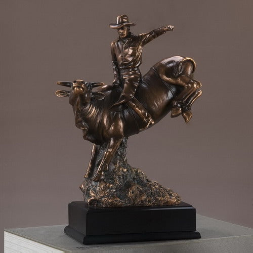 Western Cowboy - Bull Rider Statue - 2 Sizes - 6.5