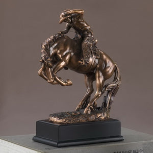 Western Cowboy - Saddle Bronc Rider Statue - 2 Sizes - 6.5" & 11" - Wall Street Treasures