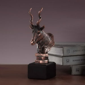 10" Antelope Head Statue - Wall Street Treasures