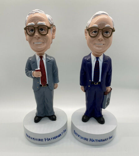 Warren Buffett & Charlie Munger Bobblehead Set - Berkshire Hathaway - Wall Street Treasures