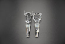 Load image into Gallery viewer, Mikasa Bull and Bear Crystal Wine Bottle Stoppers - Wall Street Treasures