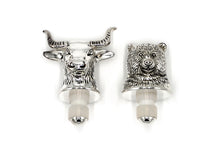 Load image into Gallery viewer, Neiman Marcus Bull and Bear Wine Bottle Stoppers
