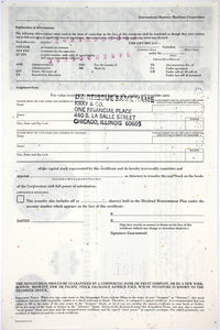 IBM International Business Machines Corporation Stock Certificate - 1980s - Wall Street Treasures