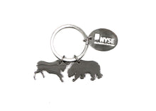 Load image into Gallery viewer, NYSE Bull and Bear Keychain - Wall Street Treasures