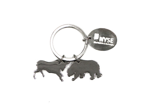NYSE Bull and Bear Keychain - Wall Street Treasures